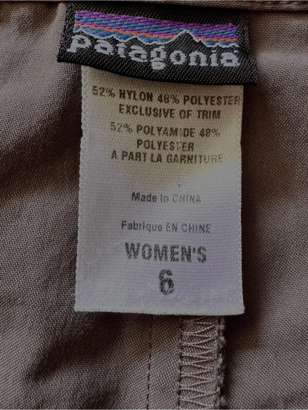 Patagonia Size 6 Mushroom Taupe Cargo Utility Hiking Skirt - Picture 2 of 7